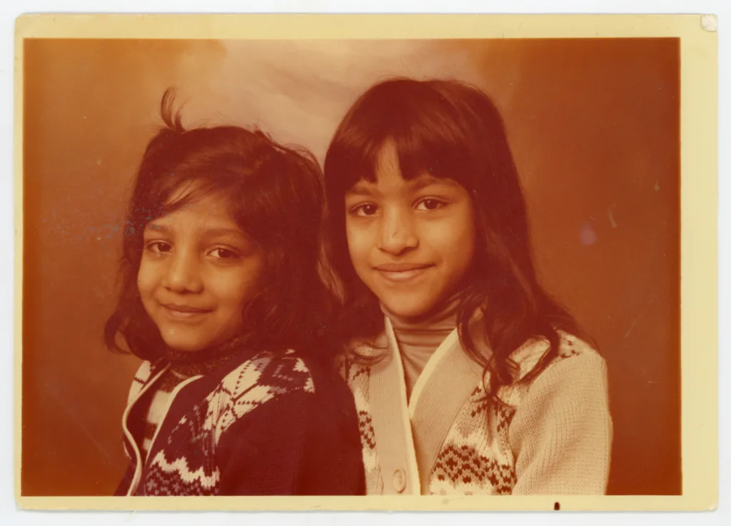 Samia and Tahira Ashraf, Green Lane Nursery, 1974