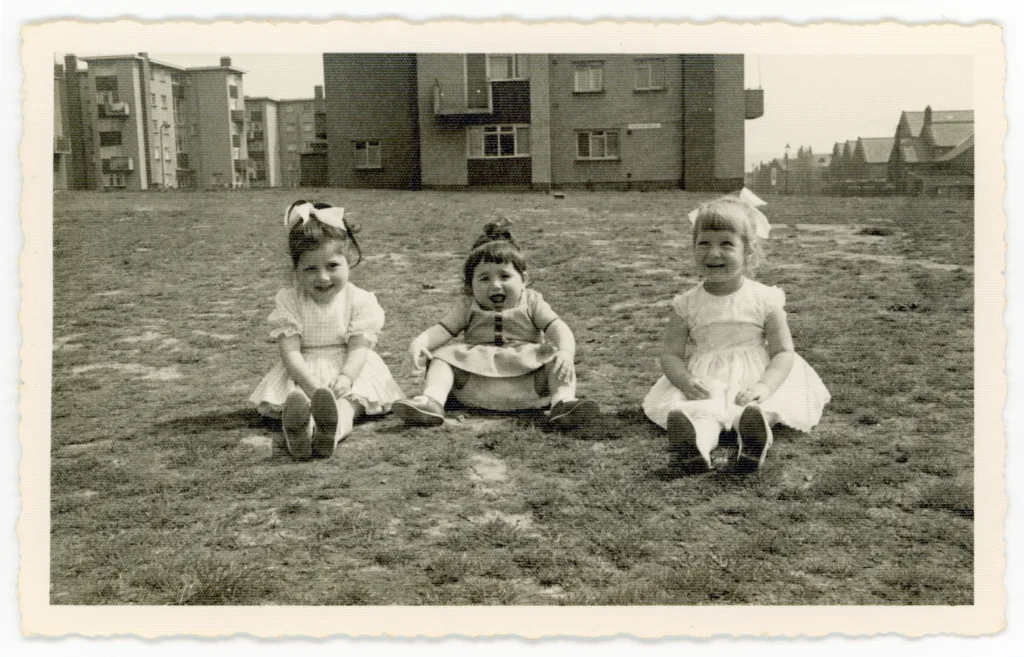 Ingrid Dzerins and friends, Lumb Lane, 1965