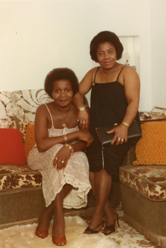 Viola McKenzie and Ambrozene Green, Upper Woodlands Rd, c.1960
