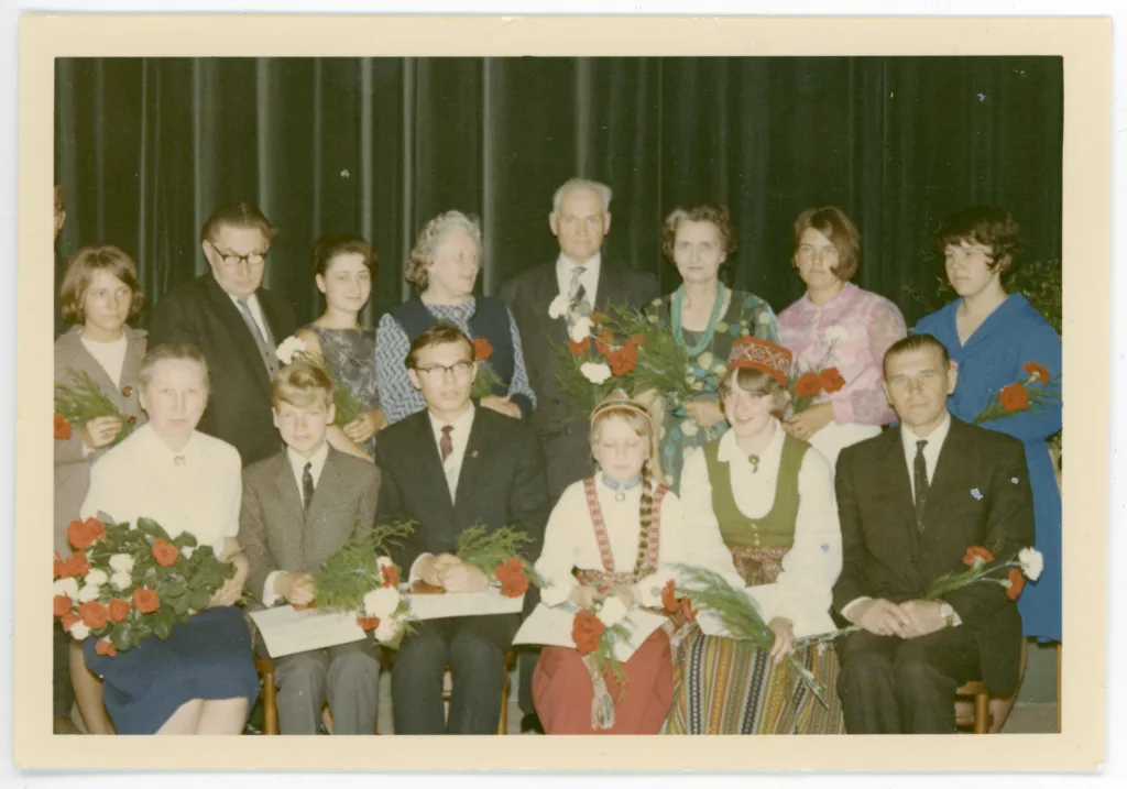 Dzintra Grinbergs graduating Latvian School, Latvian Club Bradford, 1966